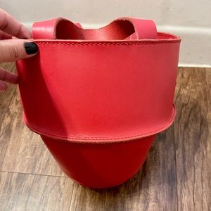 Madewell Red Leather Austin Handbag